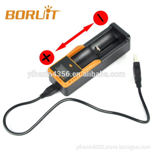 Boruit LCD Display 1.2V - 3.7V Universal Battery Charger for 26650 18650 16340 14500 AA AAA
